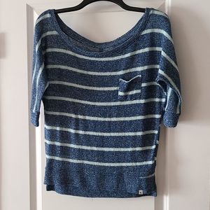 Abercrombie & Fitch knit blue striped top size XS